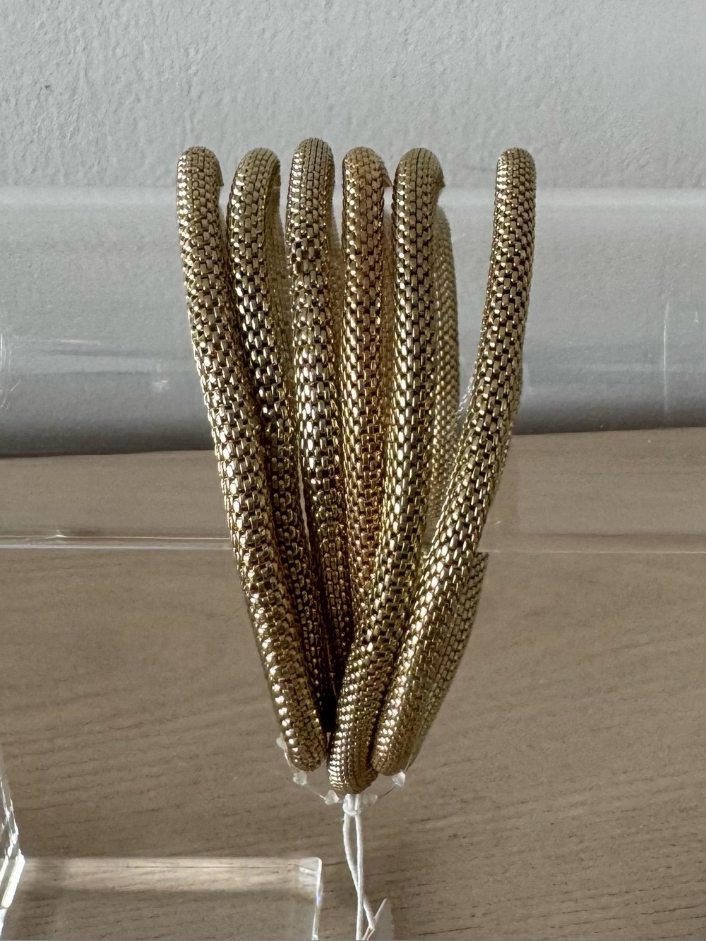 New York & Company - Thin Gold-Tone Stackable Bangle Bracelet Set (6)  / NWT